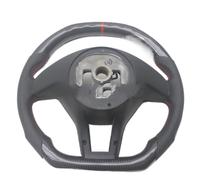 grupo volante coche Compatible Con Benz Para W176 W204 W205 W213 Para CLA GLC GLE450 C63 Coche Accesorios Repuesto Volante Fibra Carbono De PU(No Paddles)