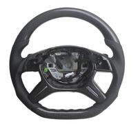 grupo volante coche Compatible Con Benz Para W204 W166 W212 W246 Accesorios Coche Con Reemplazo Conjunto Volante Fibra Carbono PU(Heating With Paddles)