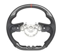 grupo volante coche Compatible Con Nissan Para GTR R35 2017 2018 2019 2020-2024 Conjunto Cubierta Ajuste Cambio Paleta PU Perforada Fibra Carbono Accesorios Coche(Perforated 1 Style)