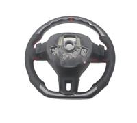 grupo volante coche Compatible Con VW Para Golf 6 MK6 Para Passat B7 Para CC Accesorios Coche Reemplazo Conjunto Volante Fibra Carbono PU(With Paddles)