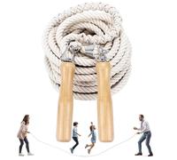 Grupos Saltar Cuerda, Salto Cuerda Multijugador, El mejor equipo Longitud Cuerda Salto para Deportes Escolares Actividades Aire Libre 5 Metros -7 Metros -10 Metros (A Mod. - Beige, 10M)