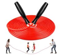 Grupos Saltar Cuerda, Salto Cuerda Multijugador, El mejor equipo Longitud Cuerda Salto para Deportes Escolares Actividades Aire Libre 5 Metros -7 Metros -10 Metros (D Mod. - Rojo, 5M)