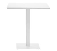 Gruppo Maruccia - Mesa para bar, iluminadores, jardín - Estructura de aluminio - Pie central cuadrado (blanco, 80 x 80 cm)
