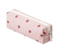 Grurun Estuche de pana para lápices, bonito estuche estético para estudiantes, bolsa de cosméticos para mujeres y niñas (flor I)