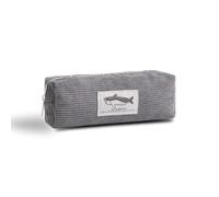 Grurun Estuche de pana para lápices, bonito estuche estético para estudiantes, bolsa de cosméticos para mujeres y niñas (tiburón gris oscuro)