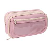 Grurun Estuche grande para lápices, estuche de gran capacidad, bolsa de cosméticos para bolígrafos, organizador de artículos de papelería, simple, para la oficina, el hogar, viajes, bolsa de