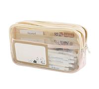 Grurun Estuche grande para lápices, estuche de gran capacidad, bolsa de cosméticos para bolígrafos, organizador de artículos de papelería, simple, para la universidad, oficina, hogar, viajes, bolsa de