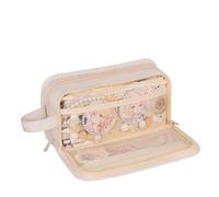 Grurun Estuche grande para lápices, estuche de gran capacidad, bolsa de cosméticos para bolígrafos, organizador de artículos de papelería, simple, para la universidad, oficina, hogar, viajes, bolsa de