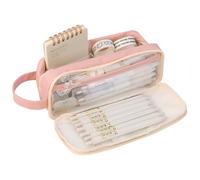 Grurun Estuche grande para lápices, estuche grande para lápices, estuche grande para lápices, estuche organizador de almacenamiento simple, bolsa de cosméticos para artículos de papelería estética