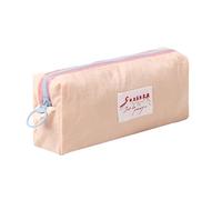 Grurun Estuche para lápices de color sólido, bonito estuche estético para estudiantes, para mujeres y niñas, bolsa de cosméticos para maquillaje (color caqui puro)