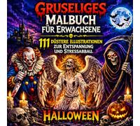Gruseliges Malbuch für Erwachsene: Halloween, Monster, Vampire und Geister. 111 düstere Illustrationen zur Entspannung und Stressabbau