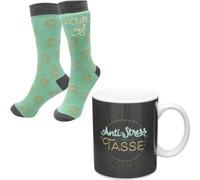 GRUSS & CO 47006 - Juego de 2 calcetines de porcelana antiestrés, juego de regalo