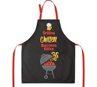 GRUSS & CO 47102-Delantal de Cocina, 87 x 70 cm, Color Negro Delantal, Algodón