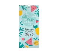 GRUSS & CO Agenda familiar 2025: El mundo es hermoso porque estamos en él.. Calendario de pared con doce páginas mensuales con 5 columnas para planificar, encuadernación en espiral, incluye hoja de
