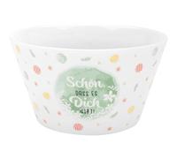 GRUSS & CO Cuenco con diseño Schön dass es Dich gibt | Porcelana | 60 cl | Regalo, Desayuno de Pascua | 48038