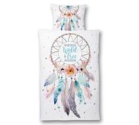 GRUSS & CO Die Geschenkewelt 45927 - Juego de Funda nórdica y Funda de Almohada (135 x 200 cm y 80 x 80 cm), diseño de atrapasueños, Color Pastel