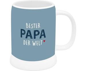 GRUSS & CO Jarra de cerveza con texto en alemán "Bester Papa der Welt" | Jarra de gres, 60 cl, impresión de colores con texto | regalo divertido para hombres | 74563