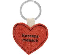GRUSS & CO Llavero con diseño de corazón, colgante hecho de fibras de piña, figura, con llavero, regalo divertido, sostenible, 74357