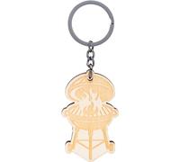 GRUSS & CO Llavero con diseño de hombres | Colgante de madera con forma de figura | Regalo divertido para hombres, multicolor, 10,5 cm, Diseño de barbacoa