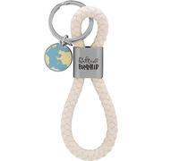 GRUSS & CO Llavero Loop Motif Worlds | Colgante compuesto por un lazo trenzado, con impresión de globo | 48354