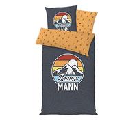 GRUSS & CO Ropa de Cama con diseño de Traummannr, 135 cm x 200 cm, Almohada de 80 cm x 80 cm, algodón, Cremallera, Juego de Ropa de Cama, 47888