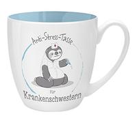GRUSS & CO Taza antiestrés con diseño de enfermera, 45 cl, diseño de hueso de Nueva China, regalo de agradecimiento