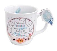 GRUSS & CO Taza con diseño de atrapasueños, porcelana, 40 cl, regalo para novia, colega, educadora | 45692