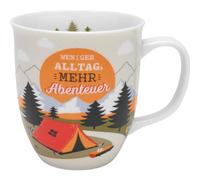 GRUSS & CO Taza con diseño de montañas, taza de café, taza con frase, 40 cl, porcelana | regalo, cumpleaños, viaje | 48414