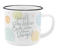 GRUSS & CO Taza con diseño Genieße | New Bone China Porcelana esmaltada, 35 cl | Regalo divertido para el nido de Pascua | 73932