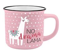 GRUSS & CO Taza con diseño Llama | New Bone China porcelana esmaltada óptica 35 cl | regalo divertido | 45784