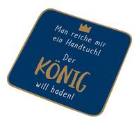 GRUSS & CO Toalla mágica con diseño de Rey | Toalla pequeña Toalla de Invitados en Forma prensada, 30 cm x 30 cm, algodón, Regalo Divertido Sorpresa | 74382