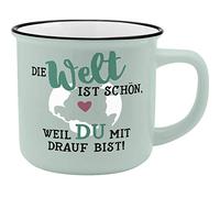Gruss und Co 45775 Kaffee Welt New Bone China - Taza de porcelana (35 cl)