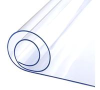 Gruytoie Mantel PVC Impermeable Transparente 50x50cm, Manteles Transparente, Mantel Rectangular de PVC, Resistente al Calor, para Mesa De Comedor, Escritorio