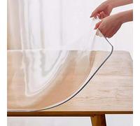 Gruytoie Mantel Transparente Rectángulo 45x30cm, Protector Mesa Impermeable Anti-Manchas, Plástico PVC Protector Mesa, Fácil de Limpiar, para Mesa De Comedor, Escritorio