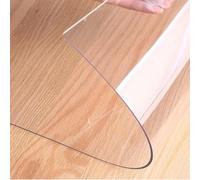 Gruytoie Mantel Transparente Rectángulo 90x260cm, Transparente PVC Protector Mesa Espesor 1mm, Mantel Impermeable Transparente Limpiable, para la Cocina el Comedor