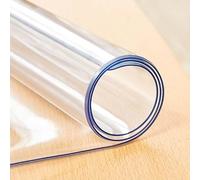 Gruytoie Protector de Mesa Transparente PVC, Mantel Transparente Grueso, Resistente al Aceite y al Agua, Lavable, Manteles Transparentes para Mesa, para la Cocina el Comedor (2mm 35x40cm/14x16in)