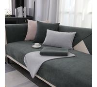 GRUYWC Funda de sofá de chenilla, antideslizante, funda para sofá de perro y gato, 1/2/3/4 plazas, para sofá seccional en forma U / L