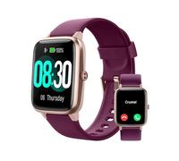 GRV Reloj Inteligente Hombre Mujer con Llamadas, Smartwatch Deportivo con Notificaciones Whatsapp, Batería Larga, Pulsómetro, SpO2, 100+ Modos Deportivos, Podómetro, IP68 para Android iOS (Morado)