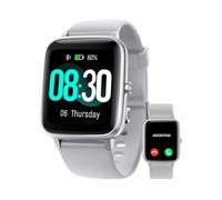 GRV Reloj Inteligente Hombre Mujer con Llamadas, Smartwatch Deportivo con Notificaciones Whatsapp, Batería Larga, Pulsómetro, SpO2, 100+ Modos Deportivos, Podómetro, IP68 para Android iOS (Gris)