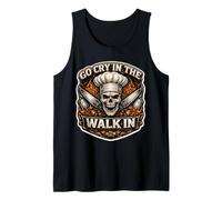 Gry in The Walk In Tough New Chef Cook Assistant Skull Camiseta sin Mangas