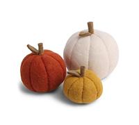 Gry & SIF - Calabazas decorativas hechas a mano de fieltro natural, mesa de decoración de otoño, calabaza grande, decoración de otoño para colocar de pie, decoración de otoño en el interior, juego de