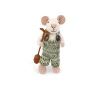 Gry & Sif Handmade & Fairtrade Certified Stylish Danish Design X Artisans from Nepal | Figuras de animales de fieltro - Familia de ratones | Figuras decorativas para colocar de pie | 12 cm