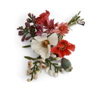 Gry & Sif Hecho a mano y certificado de comercio justo. Elegante diseño danés X Napali artesano | Ramo de flores artificiales Ranju de fieltro para decoración elegante del salón, juego de 11 unidades