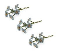Gry & Sif Hecho a mano y certificado de comercio justo, elegante diseño danés x Nepali Artesanos | Forget-Me-Not - Set de 3 unidades | Decoración de Pascua
