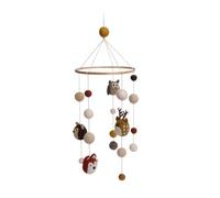Gry & Sif - Móvil de animales del bosque hecho a mano, comercio justo, para cuna o cambiador, recién nacido, unisex