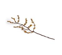 Gry & SIF Rama de Bayas de Fieltro, Varilla Flexible, Rama Decorativa para jarrones, Espina de Fuego, Ceniza de montaña de los pájaros, Hecho a Mano, Comercio Justo, 1 Rama con Bayas Amarillas, 60 cm