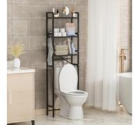 Gryphvex - Estante de almacenamiento para cuarto de baño, Over-The-Toilet Organizador Rack, WC independiente Space Saver con 3 niveles bastidores, 48x20x165cm