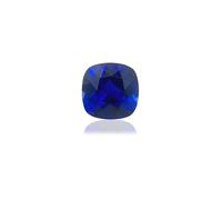 Gryrigns Piedra de zafiro sintético suelta azul real de corte cojín, corindón facetado, grado VVS (1,25 quilates, 6 x 6 mm, 1 unidad), 6 x 6 mm, corindón creado, corindón creado