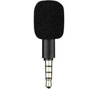 Gryshanyun Mini micrófono portátil, conector auxiliar de 3,5 mm, 4 polos/3 polos, negro, micrófono de karaoke para grabadora, teléfono móvil, computadora, portátil, condensador
