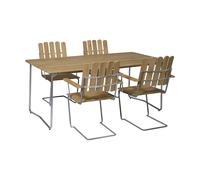 Grythyttan Stålmöbler Conjunto de mesa y sillas Grythyttan roble B31 170 cm + 4 A2